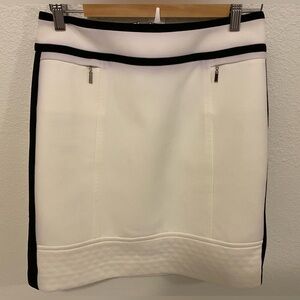 White House Black Market Mini Skirt White / Black Womens Size 4